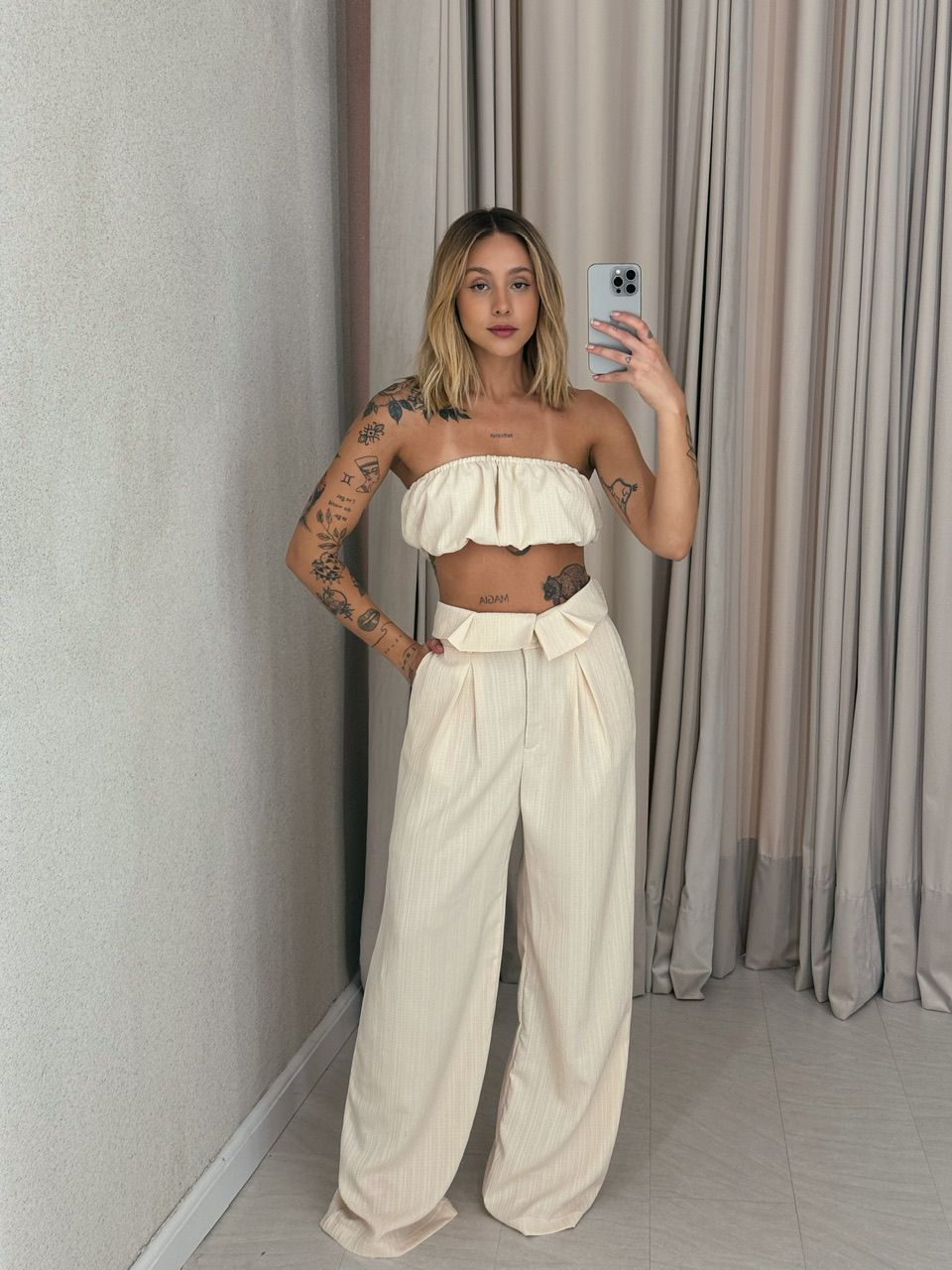 CALÇA CF CLOCHARD MARFIM