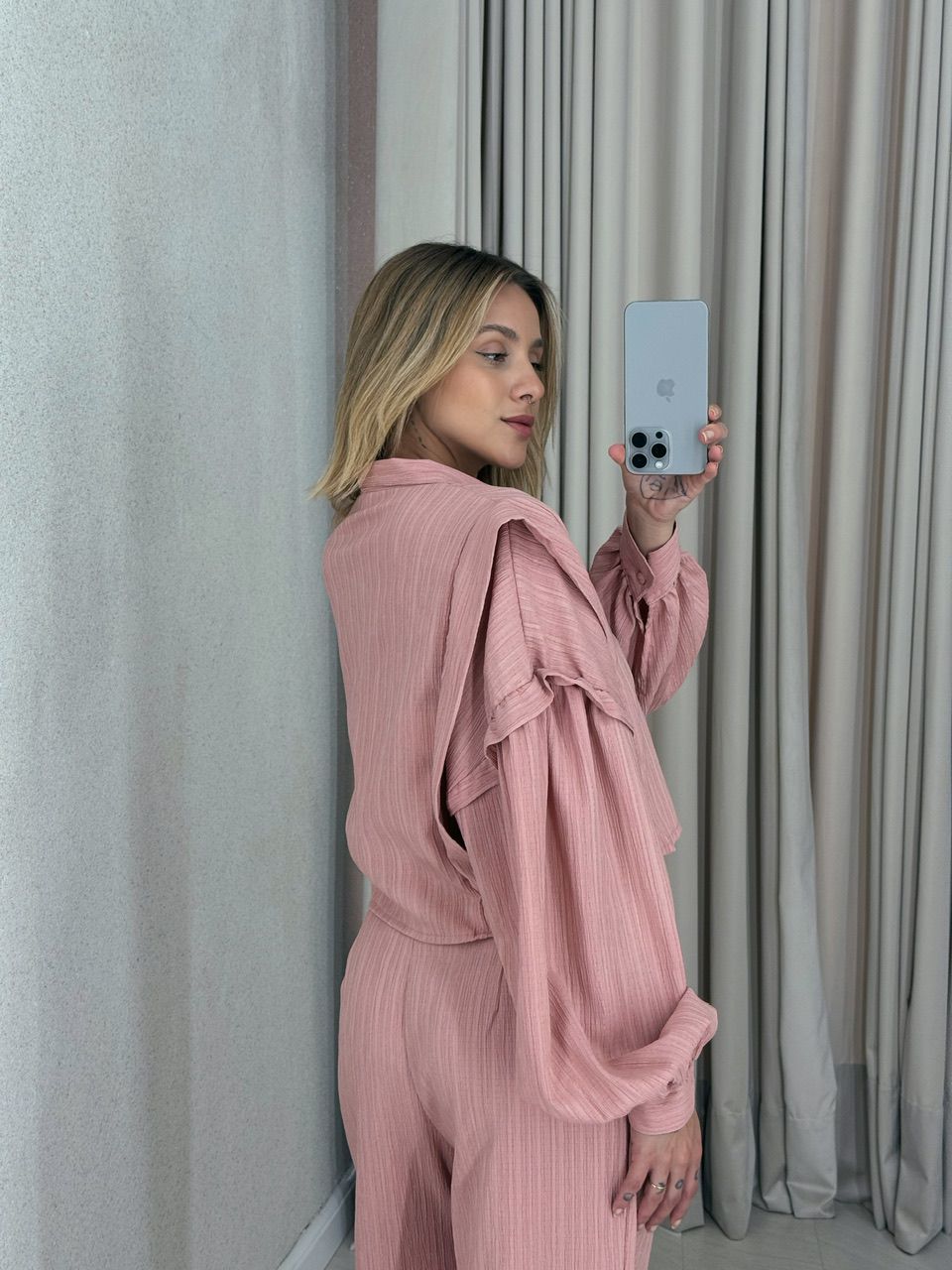 CAMISA CROPPED CF OVER ROSA QUEIMADO