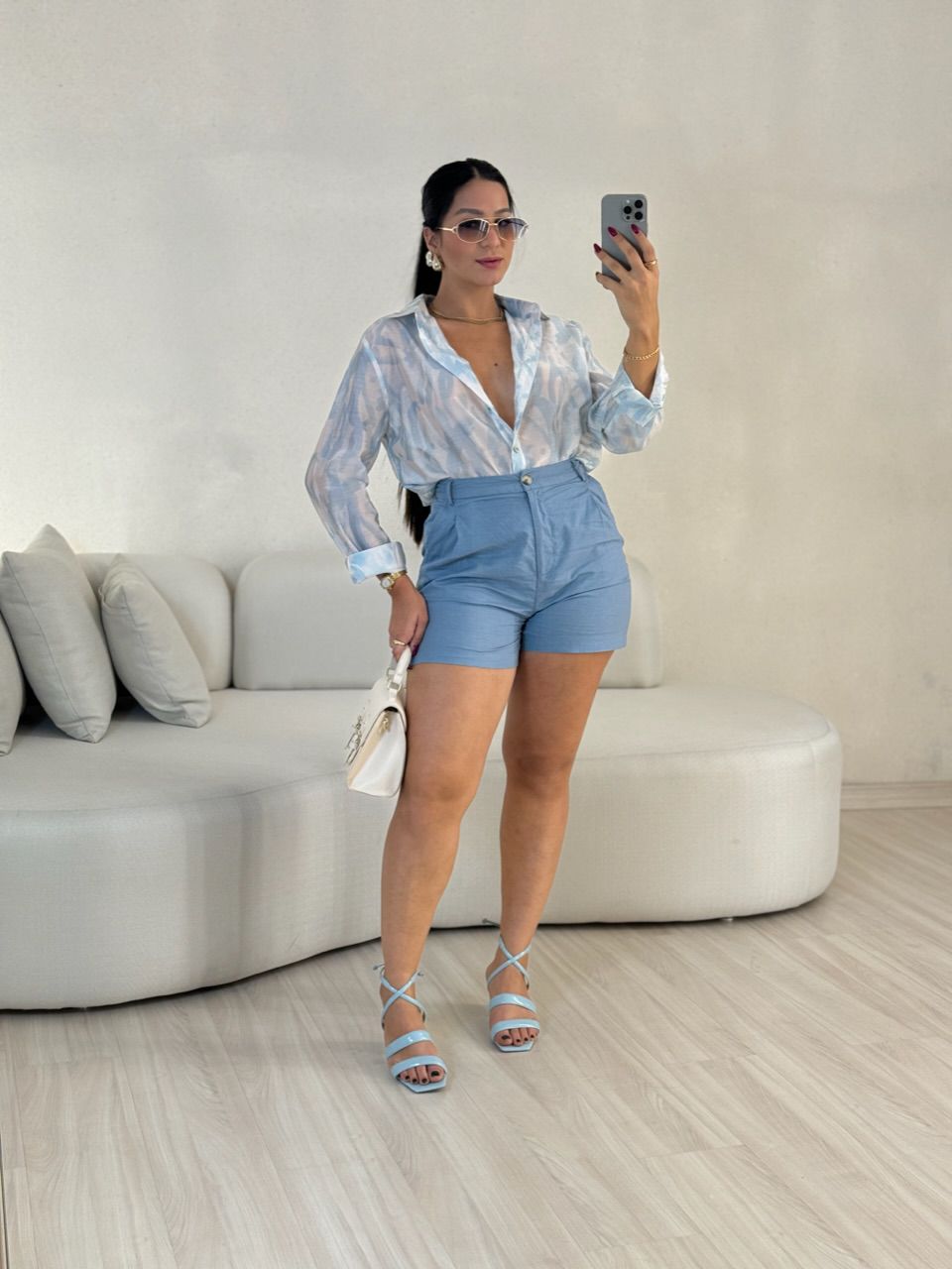 CAMISA ISADORA ESTAMPADA AZUL