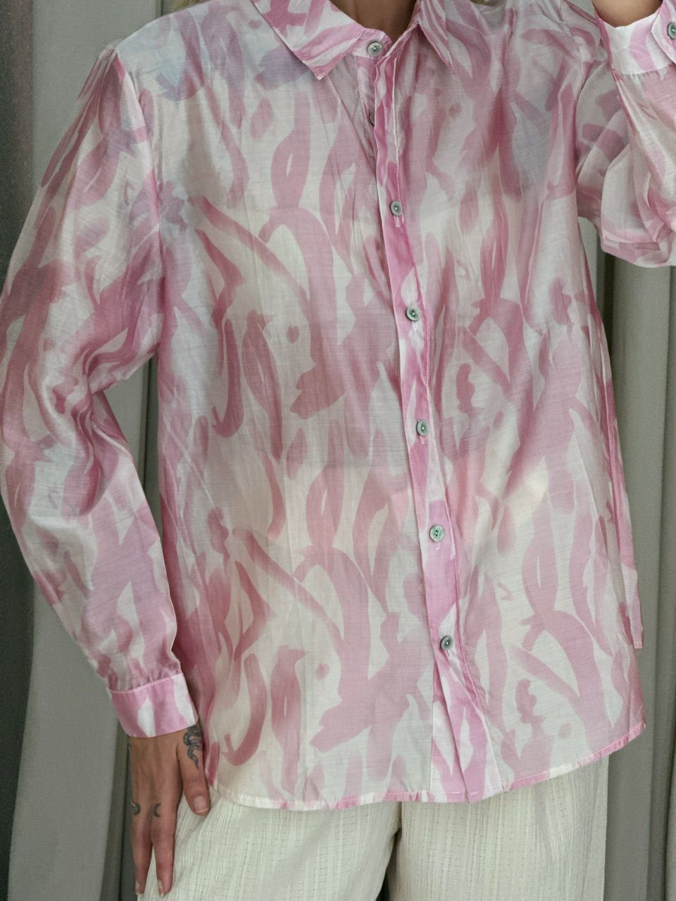 CAMISA ISADORA ESTAMPADA ROSA