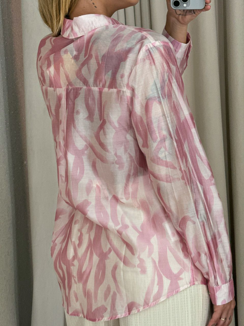 CAMISA ISADORA ESTAMPADA ROSA
