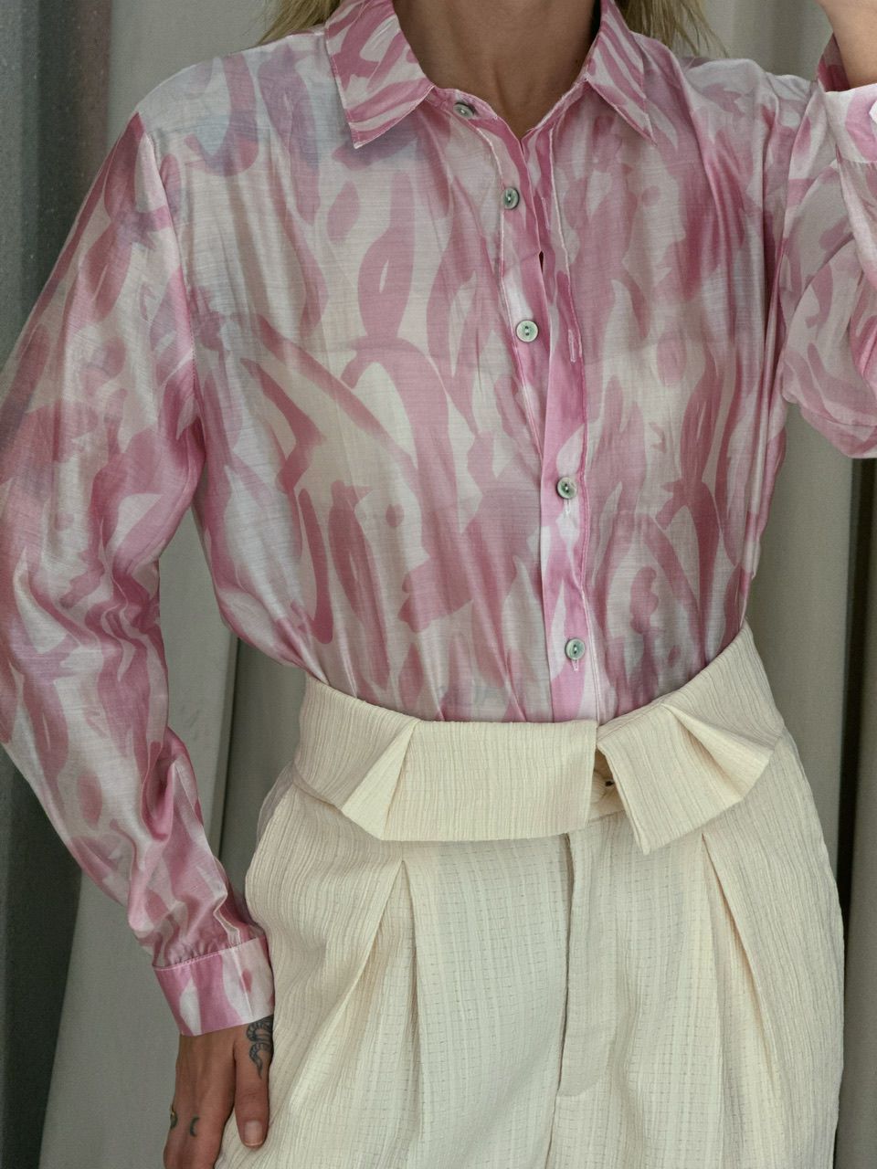 CAMISA ISADORA ESTAMPADA ROSA