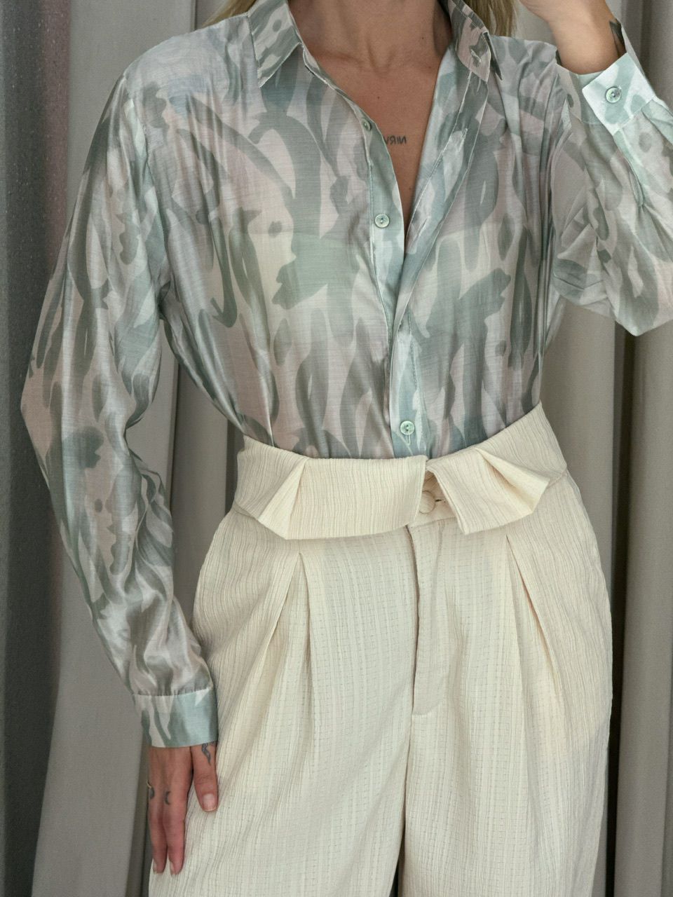CAMISA ISADORA ESTAMPADA VERDE