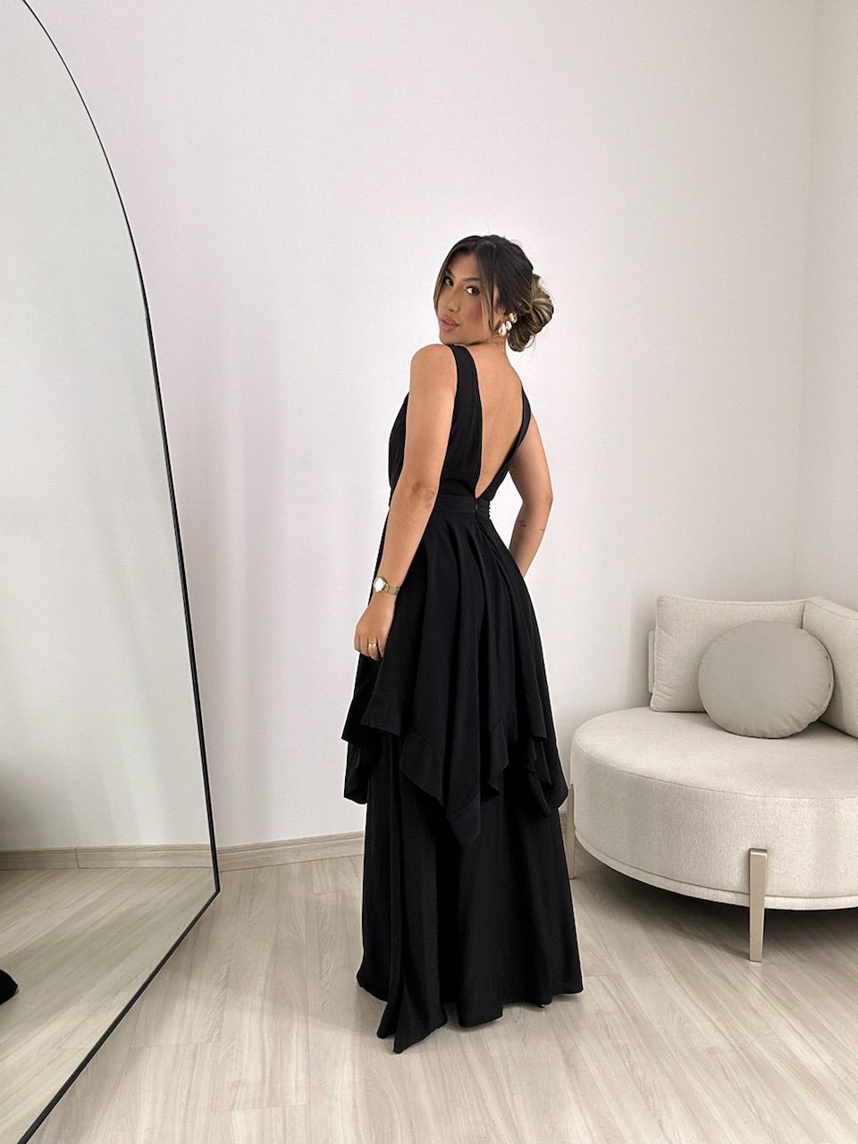 VESTIDO BELLA LONGO preto