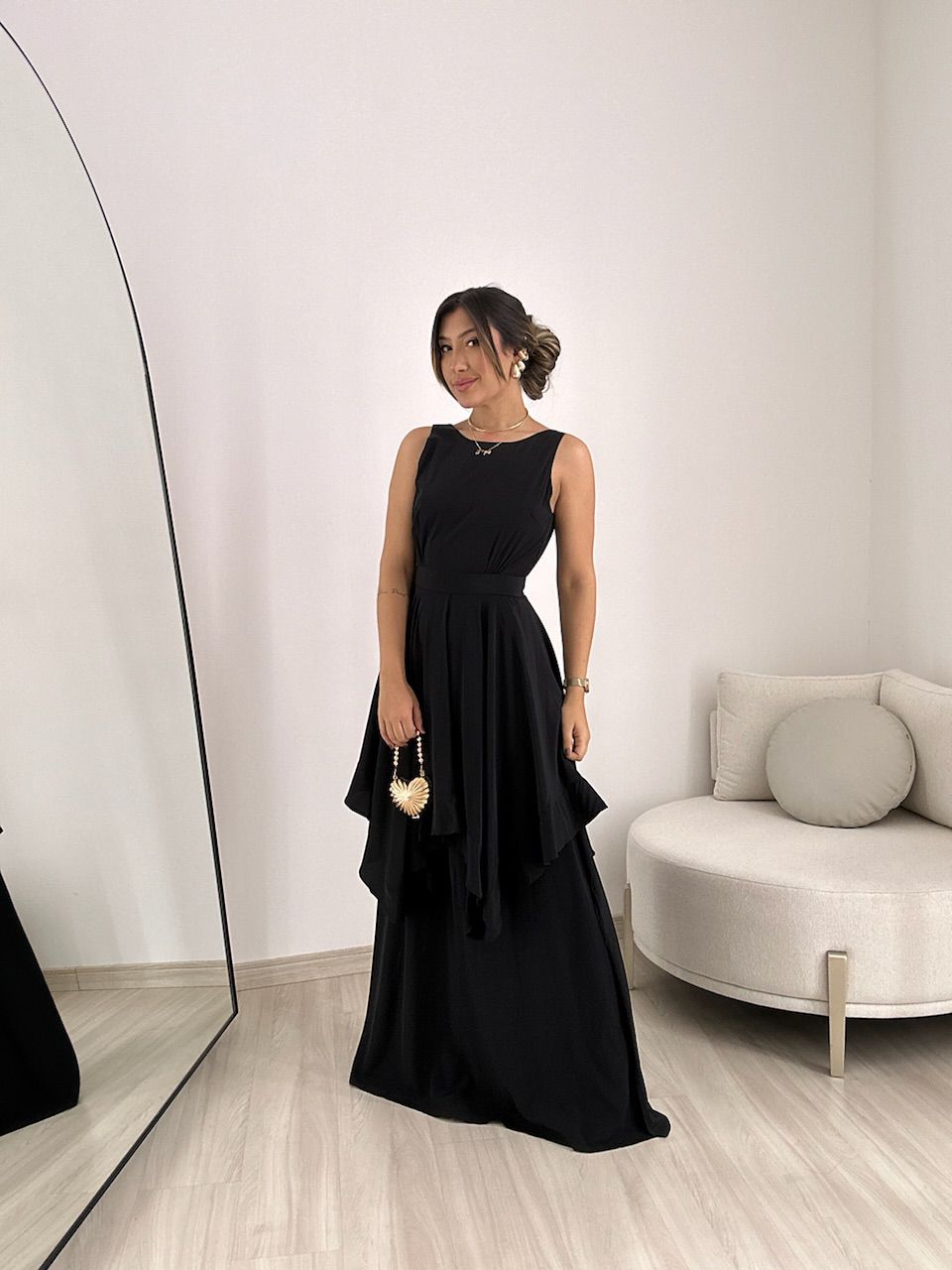 VESTIDO BELLA LONGO preto