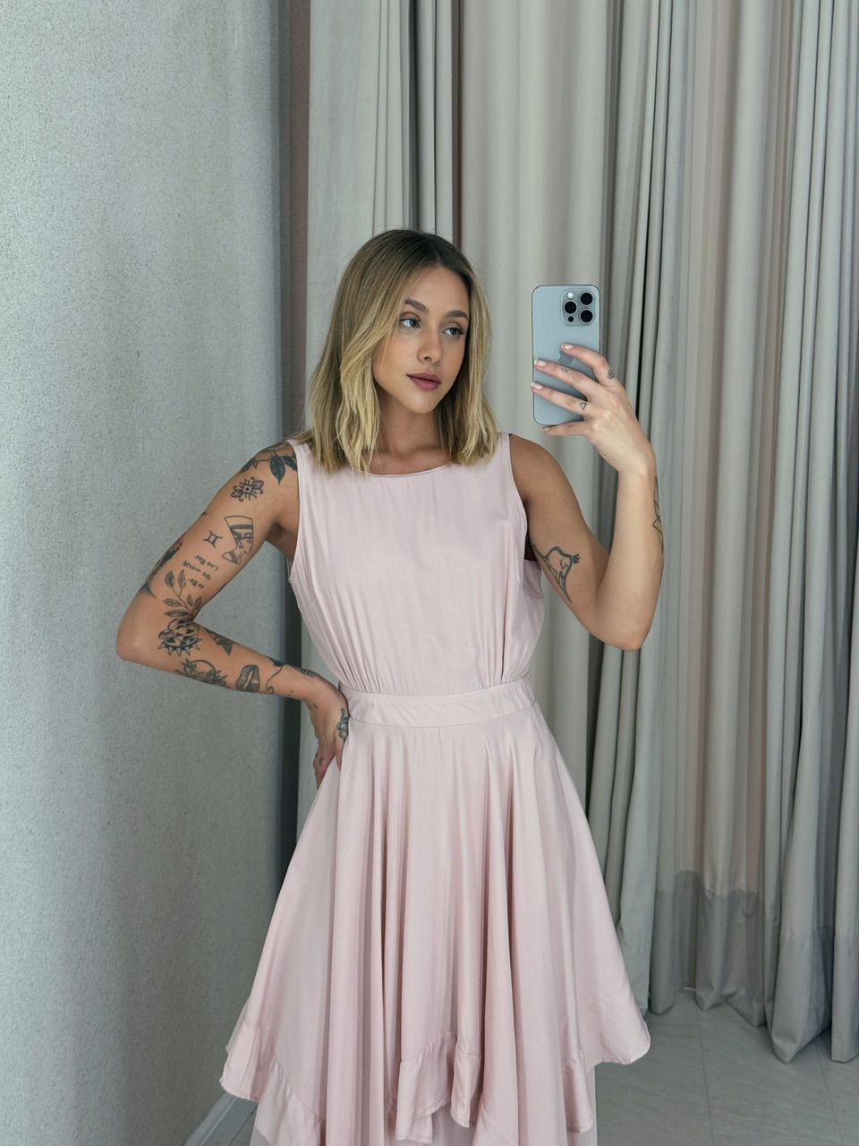 VESTIDO BELLA LONGO Rosê