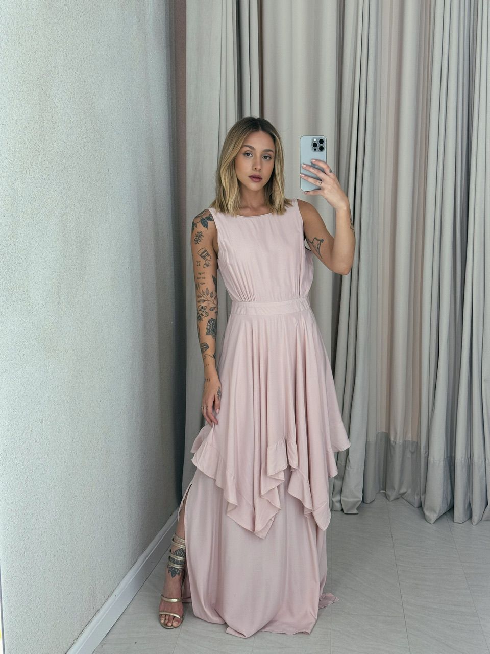 VESTIDO BELLA LONGO Rosê