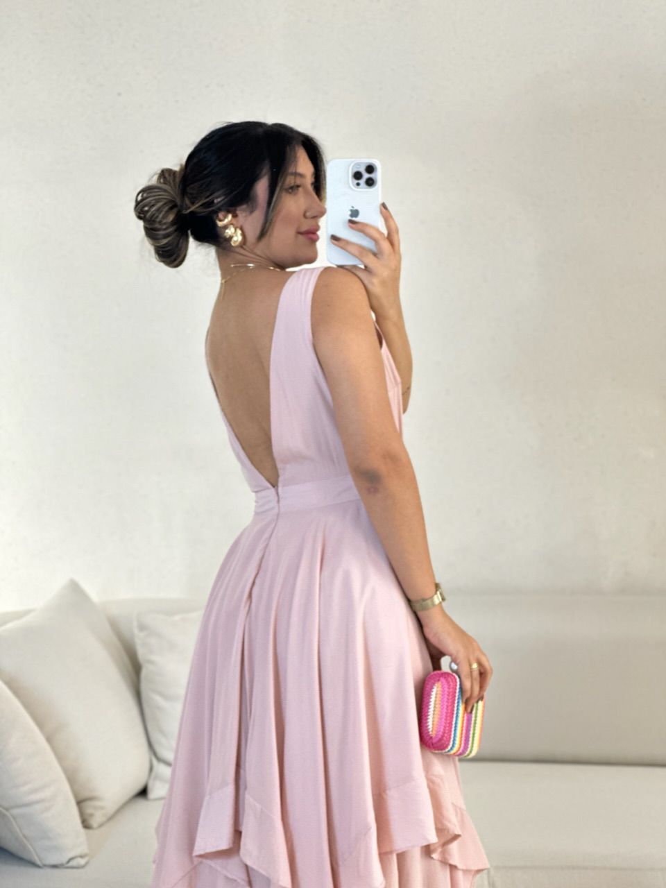 VESTIDO BELLA LONGO Rosê