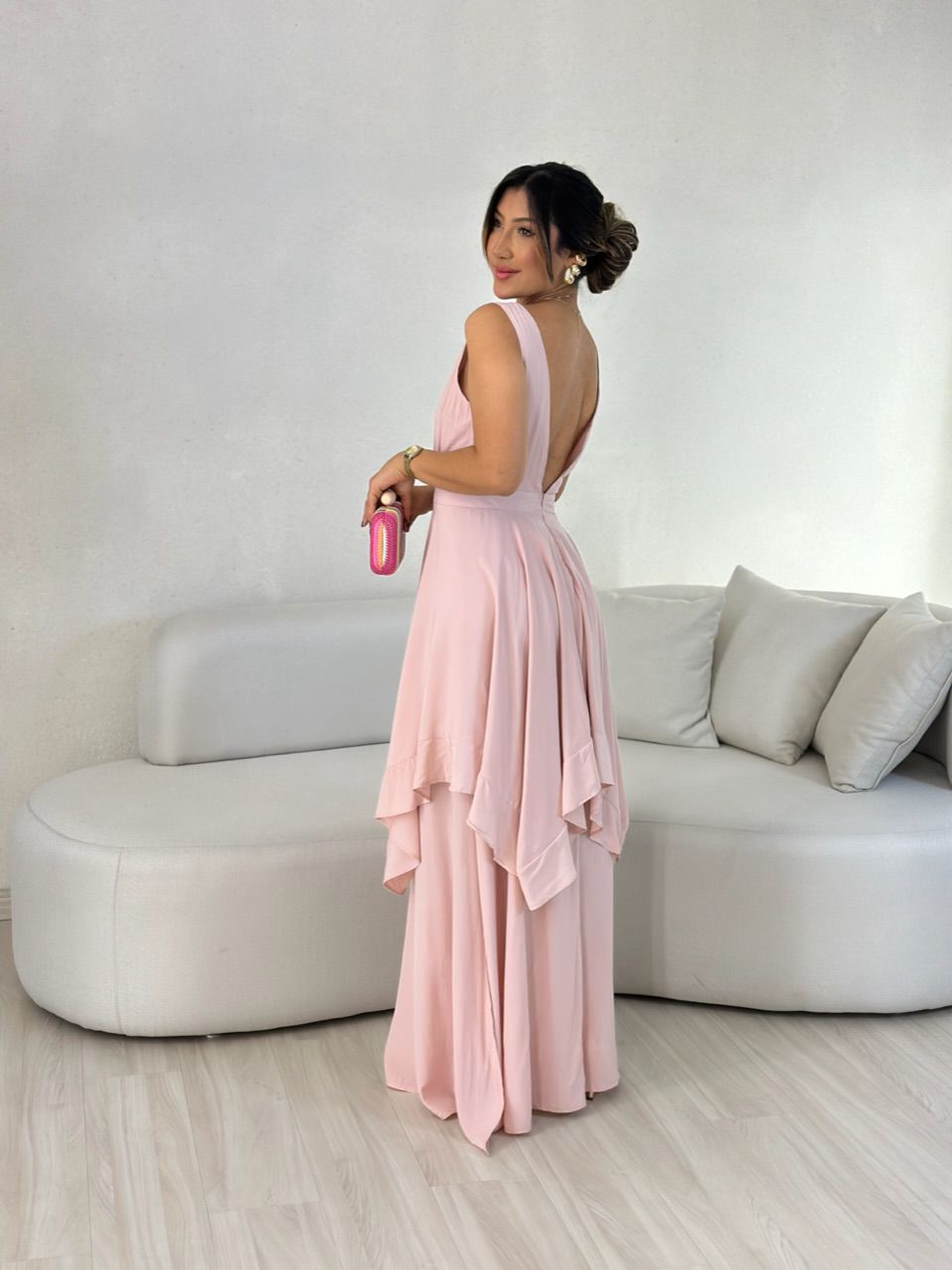 VESTIDO BELLA LONGO Rosê