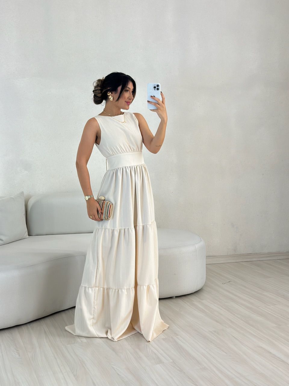 VESTIDO MONALIZA 02 CF MARFIM - 0048200056 - CAROLLA FERRARO