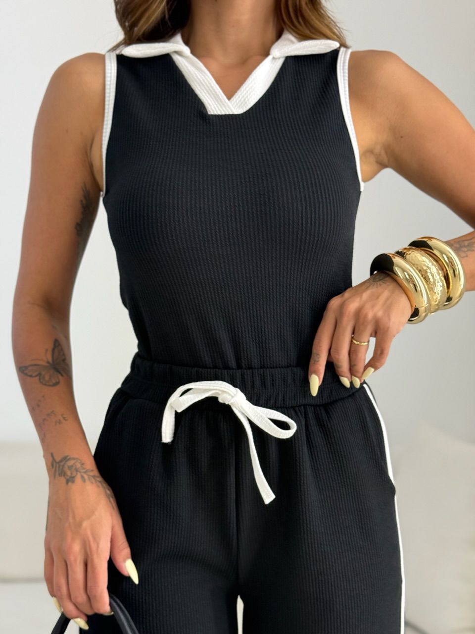 CONJUNTO LENA GOLA PRETO