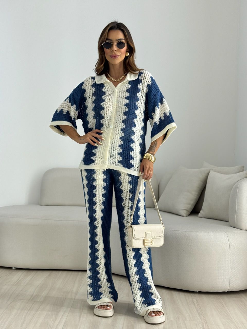 CONJUNTO AVA CROCHÊ AZUL