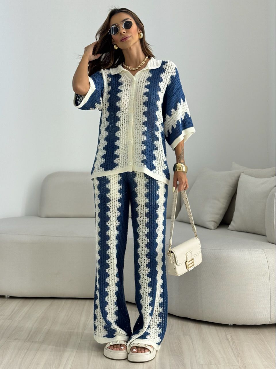 CONJUNTO AVA CROCHÊ AZUL