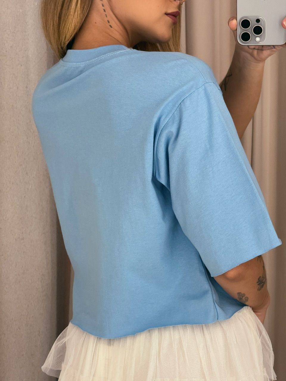 CROPPED MOVE LOVE AZUL