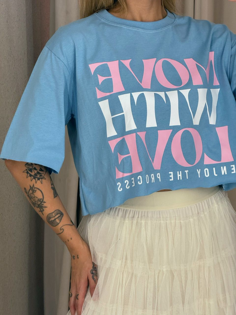 CROPPED MOVE LOVE AZUL