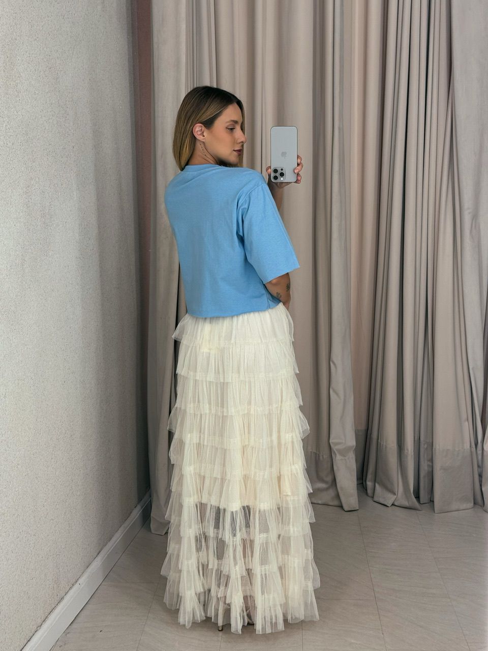 CROPPED MOVE LOVE AZUL
