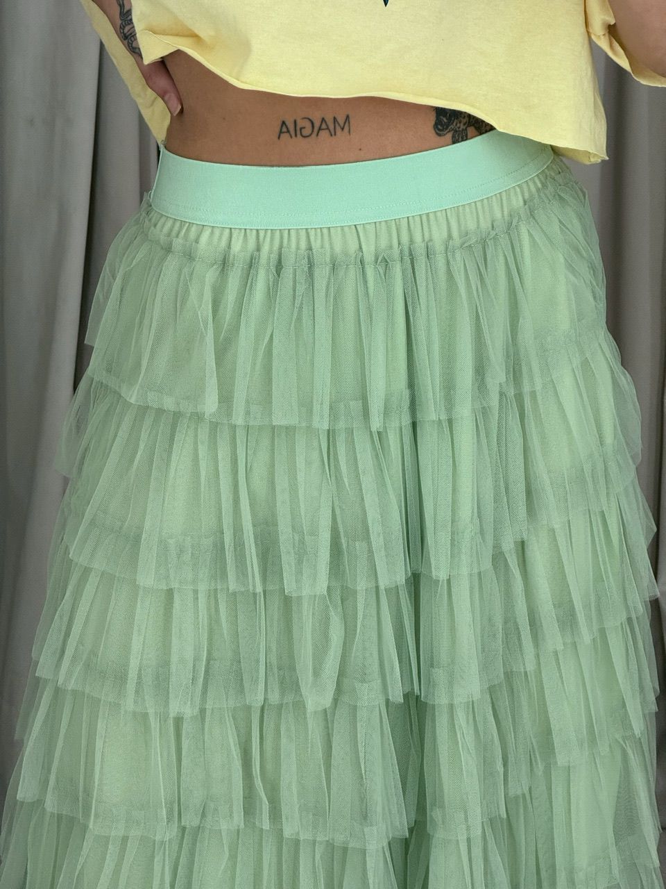 SAIA LILIAN CAMADAS TULE VERDE