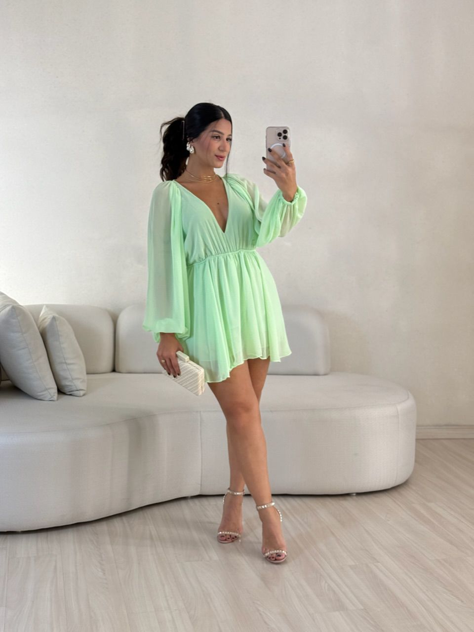 VESTIDO CINTIA DECOTE VERDE