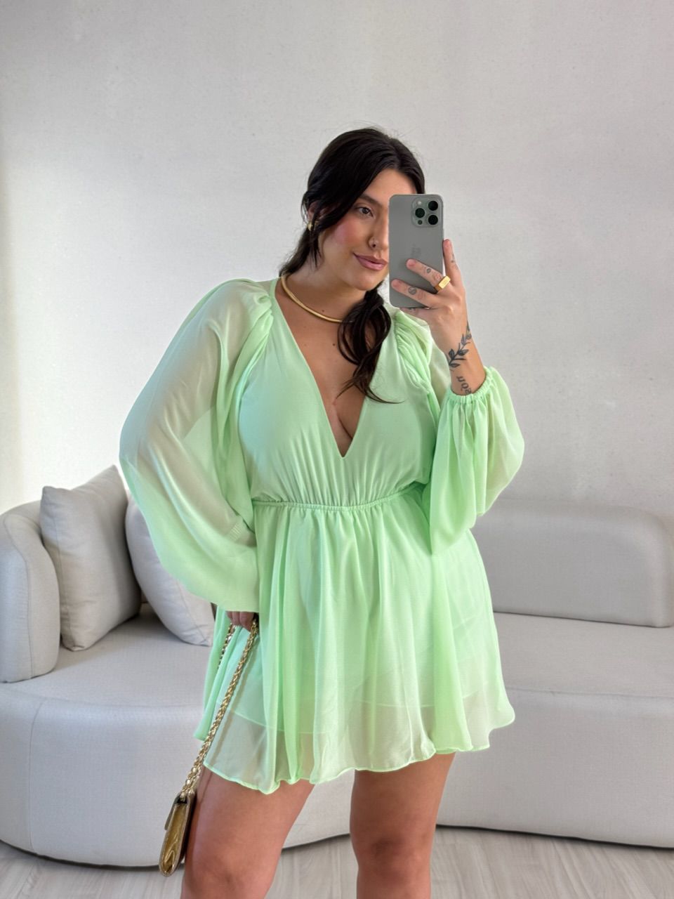 VESTIDO CINTIA DECOTE VERDE