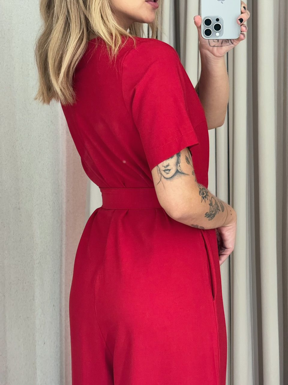 MACACÃO MELISSA MANGA CURTA vermelho