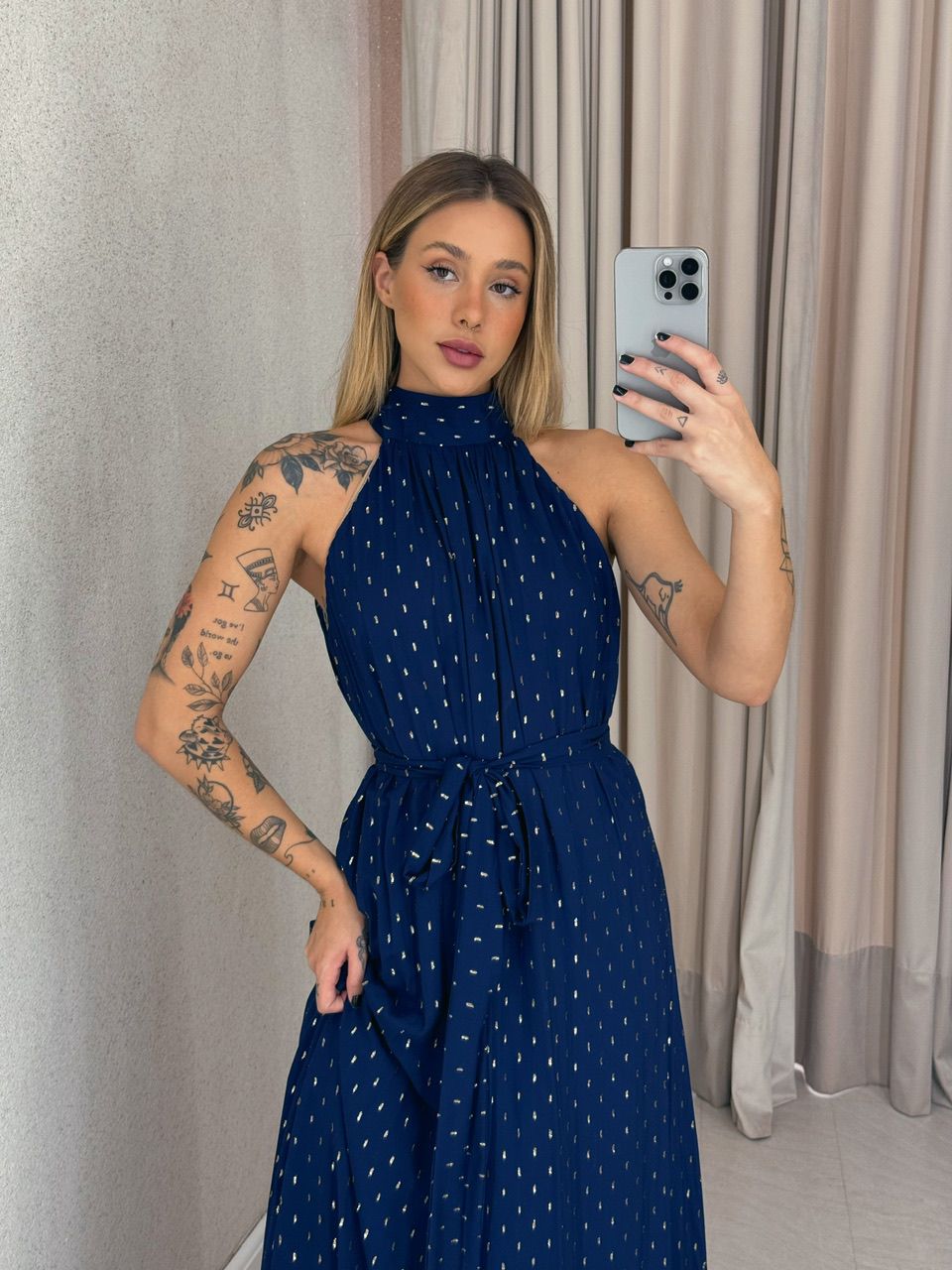 VESTIDO CF BIANCA marinho
