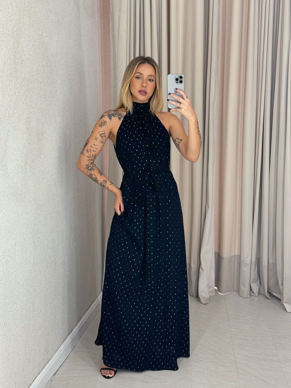VESTIDO CF BIANCA preto - 0059810032 - CAROLLA FERRARO