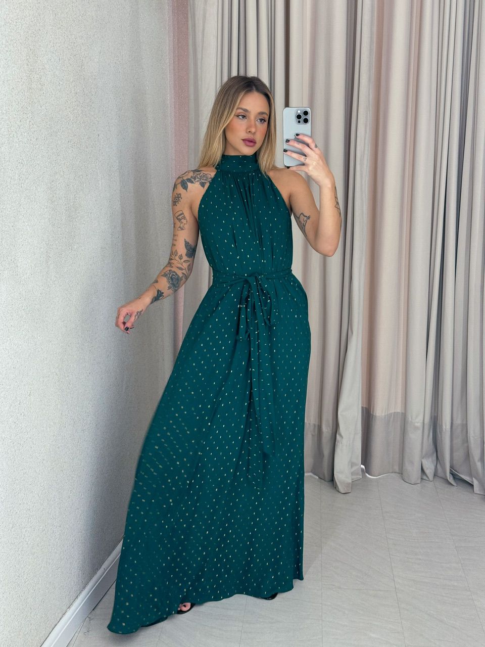 VESTIDO CF BIANCA verde - 0059810014 - CAROLLA FERRARO
