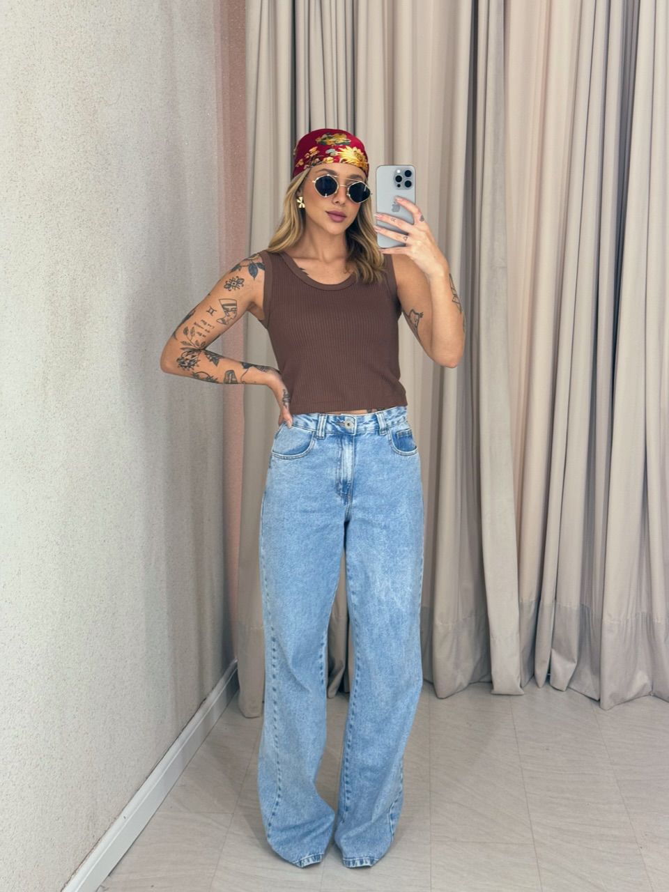 BLUSA CLARICE CANELADA MARROM