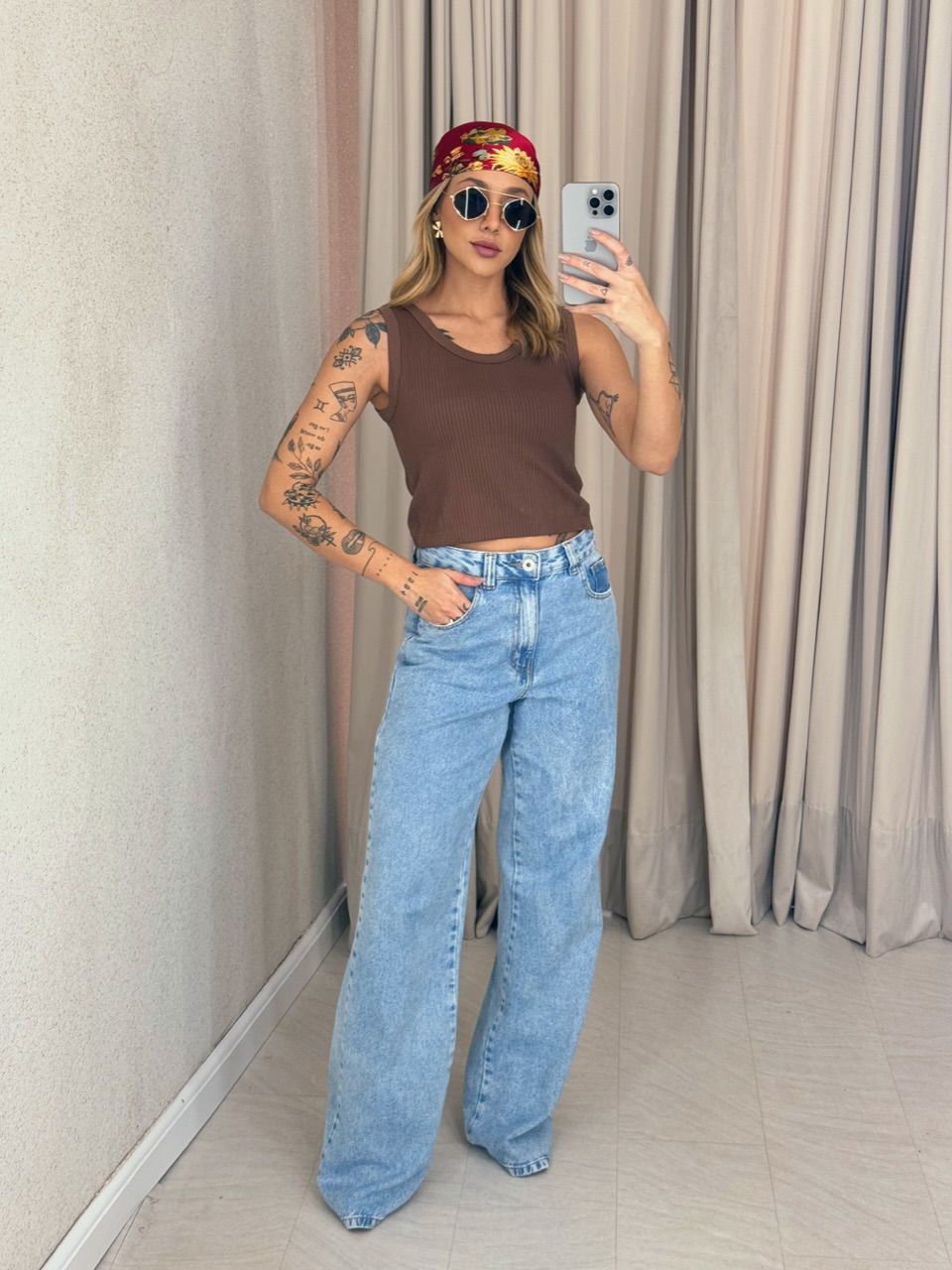 BLUSA CLARICE CANELADA MARROM