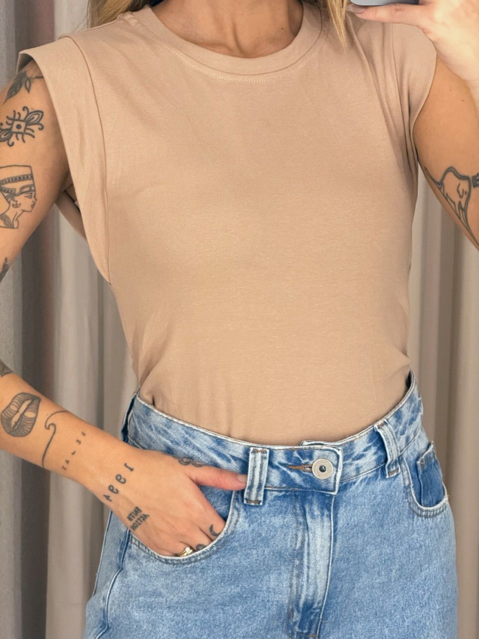 BLUSA LUCY FRANZIDA NUDE