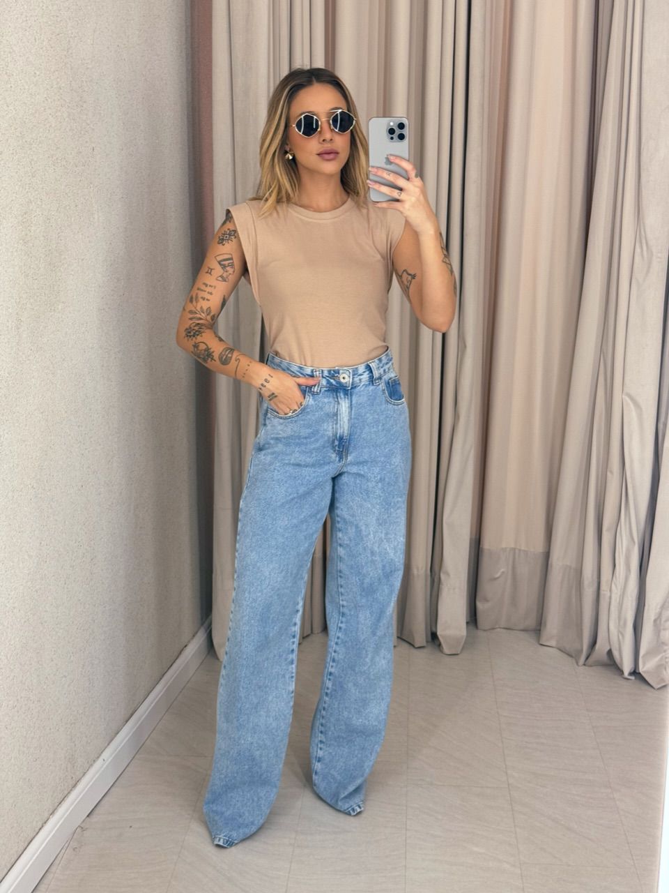 BLUSA LUCY FRANZIDA NUDE