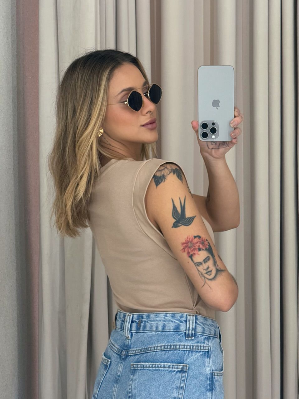 BLUSA LUCY FRANZIDA NUDE