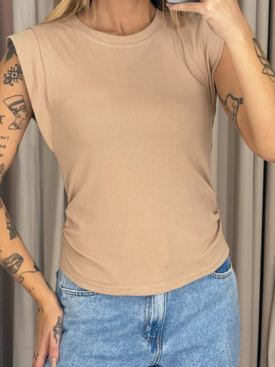 BLUSA LUCY FRANZIDA NUDE