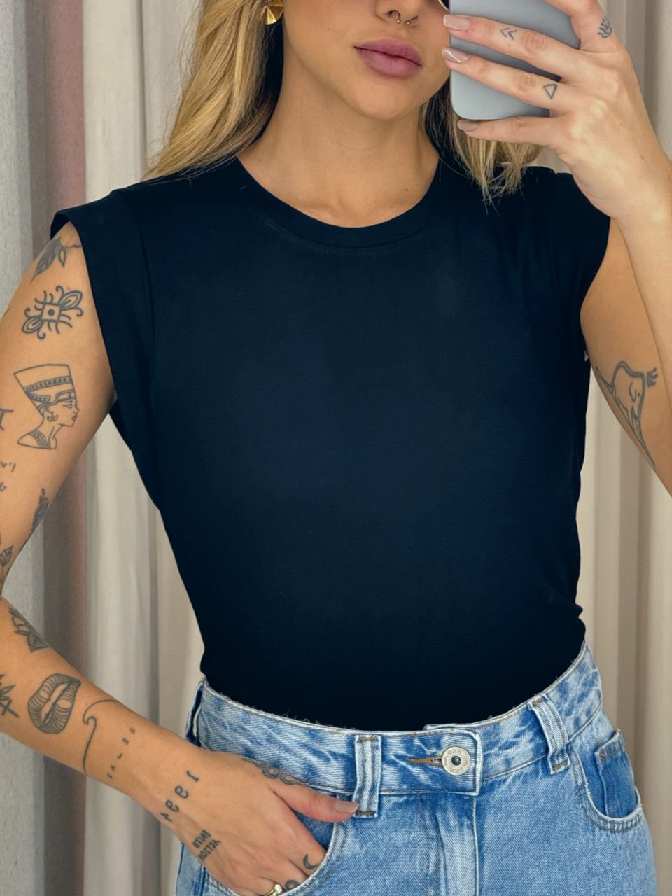 BLUSA LUCY FRANZIDA PRETA