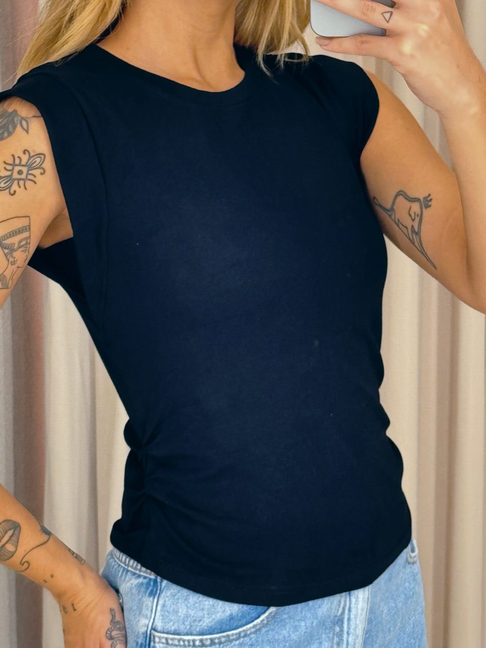 BLUSA LUCY FRANZIDA PRETA