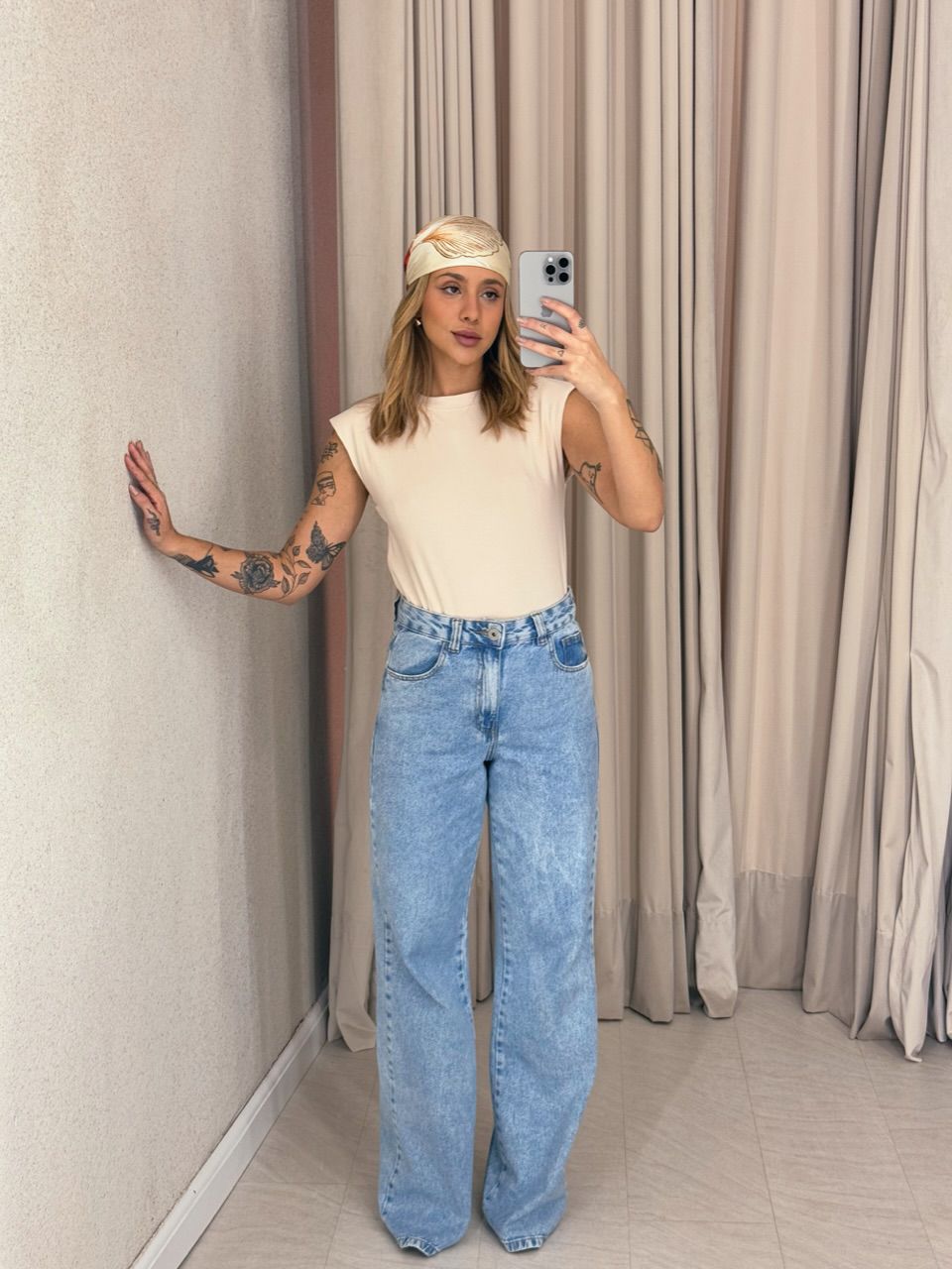 BLUSA JOANA MUSCLE AREIA