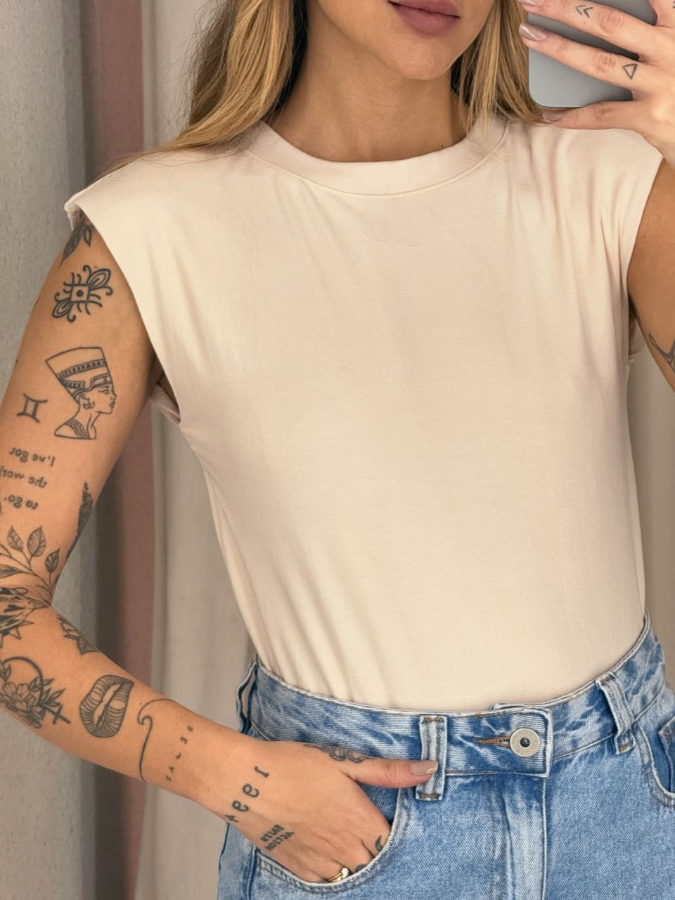 BLUSA JOANA MUSCLE AREIA