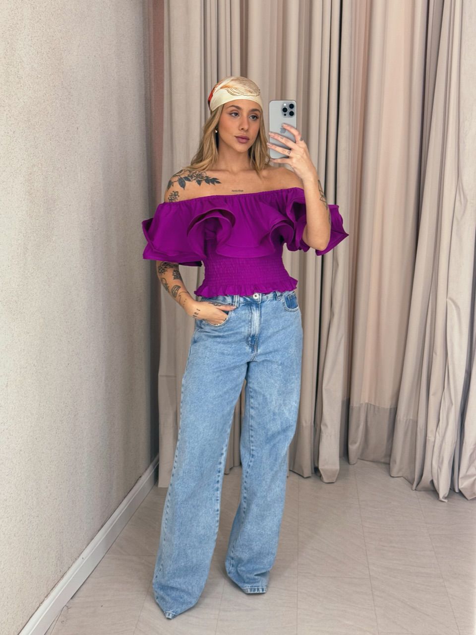 CROPPED RAISSA LASTEX FUCSIA