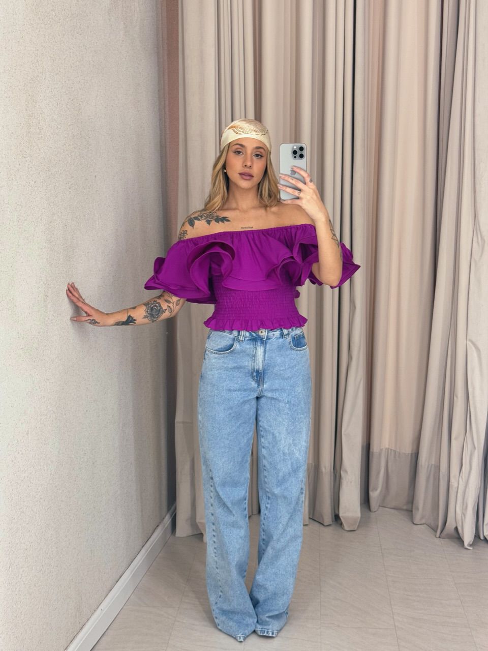 CROPPED RAISSA LASTEX FUCSIA