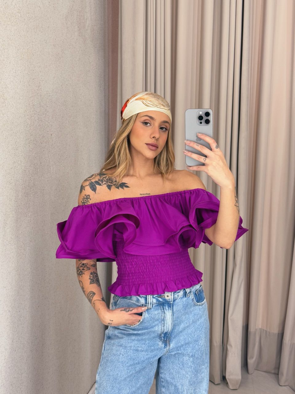 CROPPED RAISSA LASTEX FUCSIA