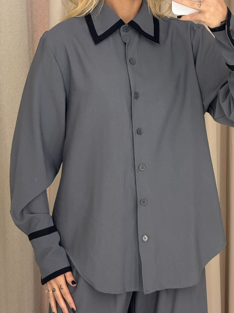 CONJUNTO ANA FLÁVIA CAMISA CINZA