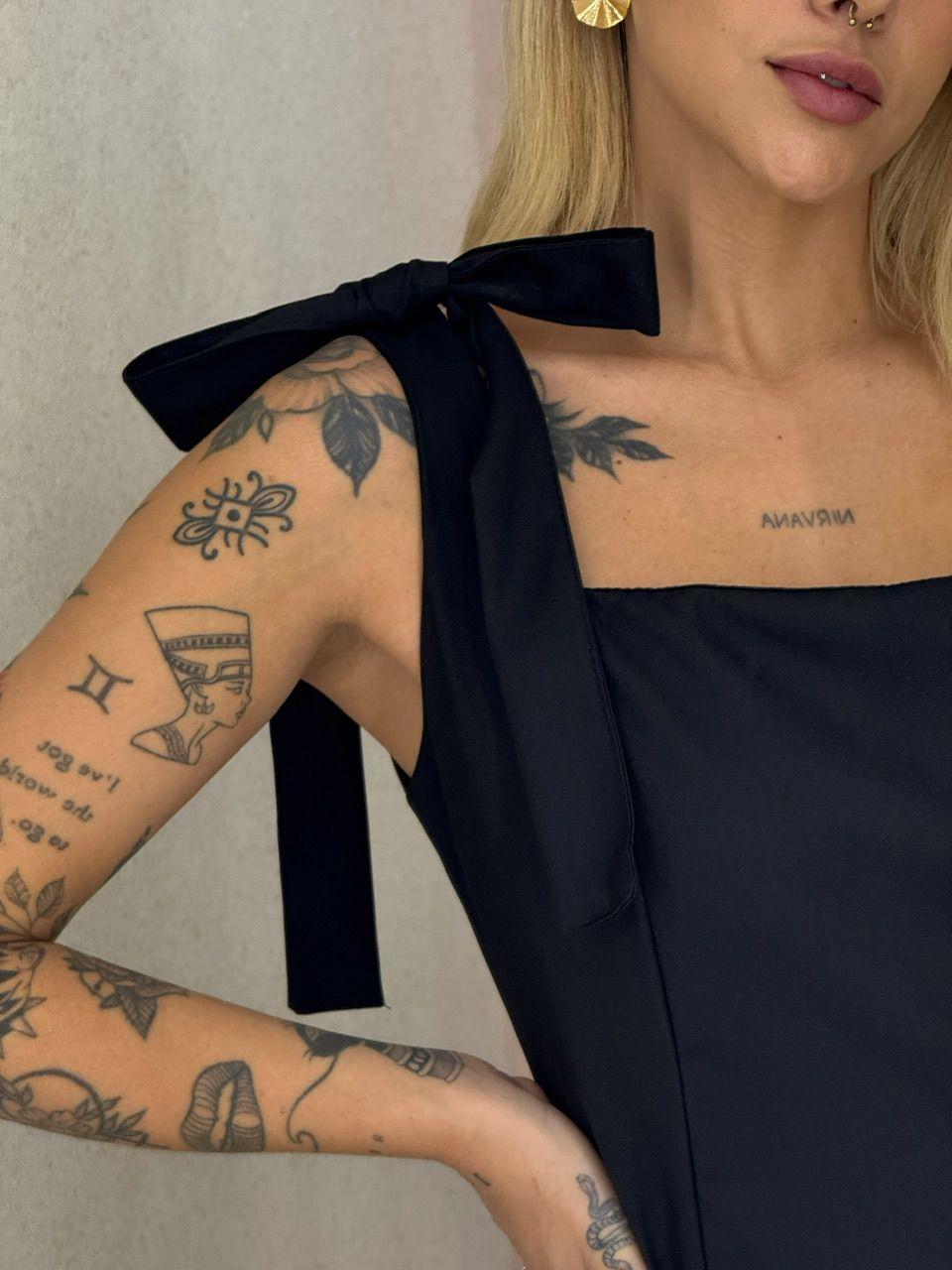 VESTIDO SAMANTA LAÇO preto