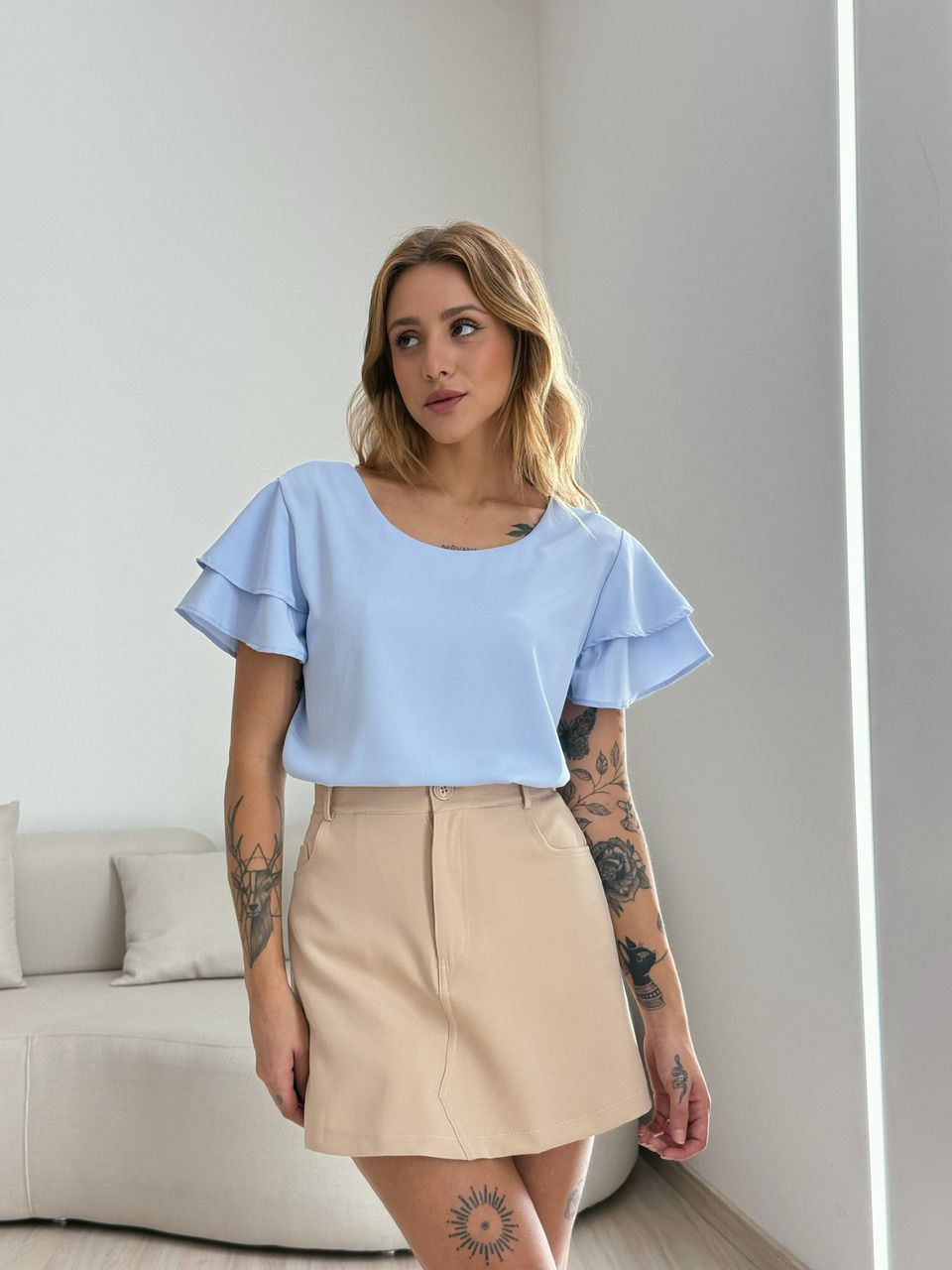 BLUSA ALLANA MANGA DUPLA LILÁS