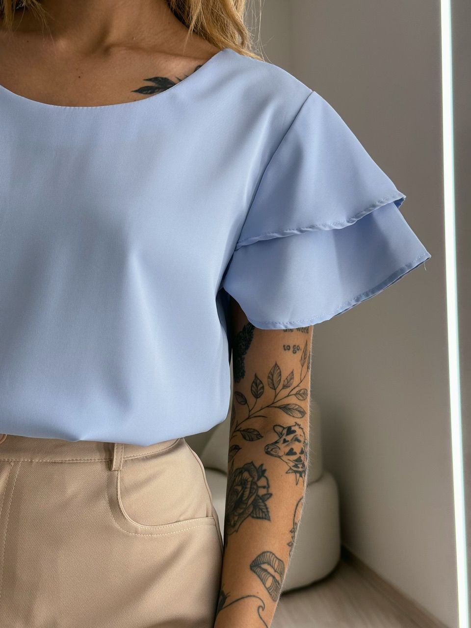 BLUSA ALLANA MANGA DUPLA LILÁS