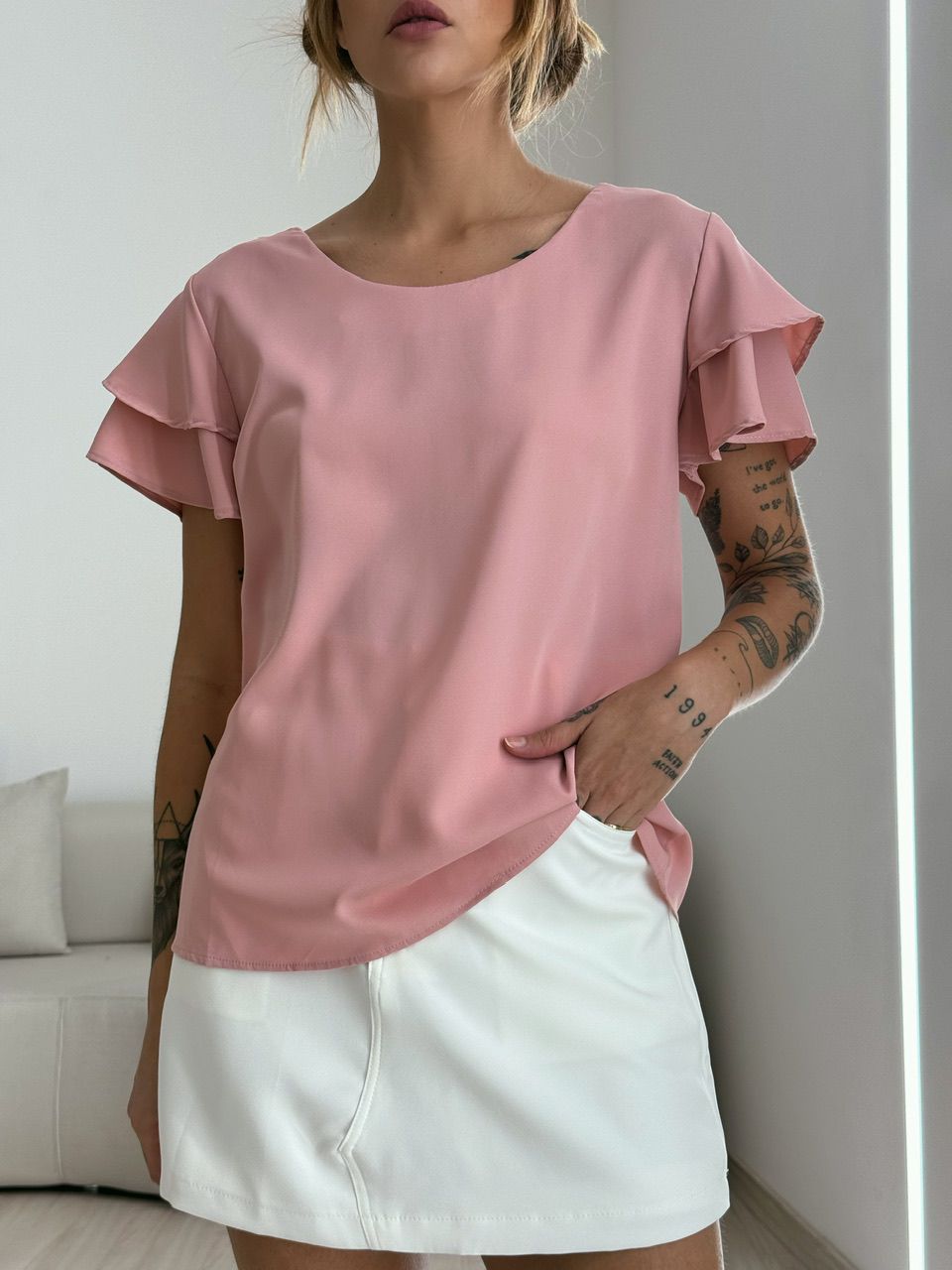 BLUSA ALLANA MANGA DUPLA ROSÊ