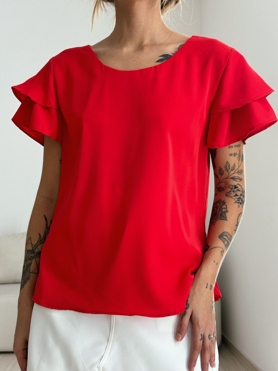 BLUSA ALLANA MANGA DUPLA VERMELHA