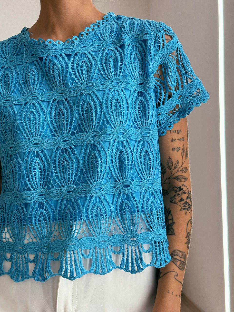 BLUSA CLARA GUIPIR AZUL