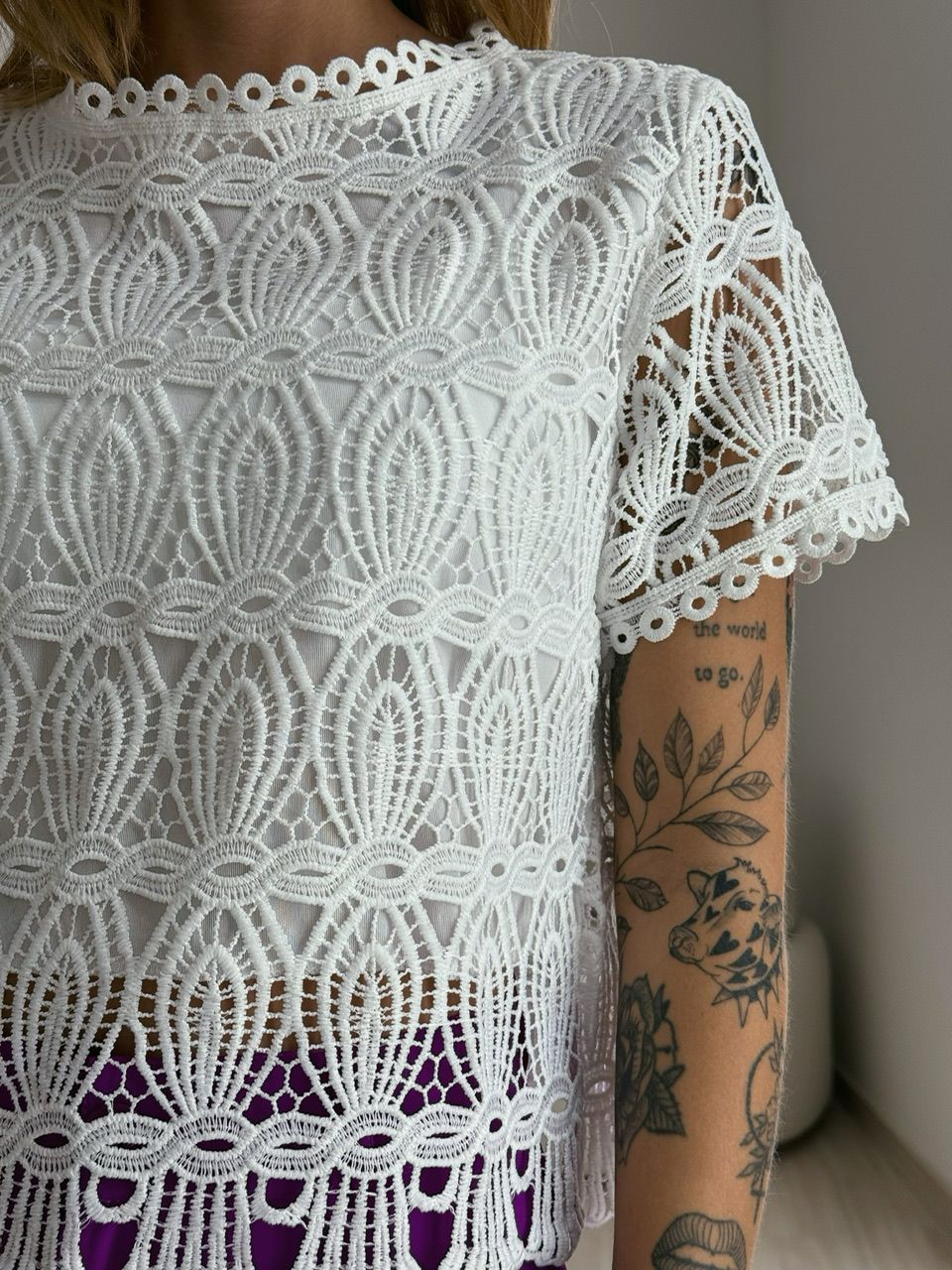 BLUSA CLARA GUIPIR OFF