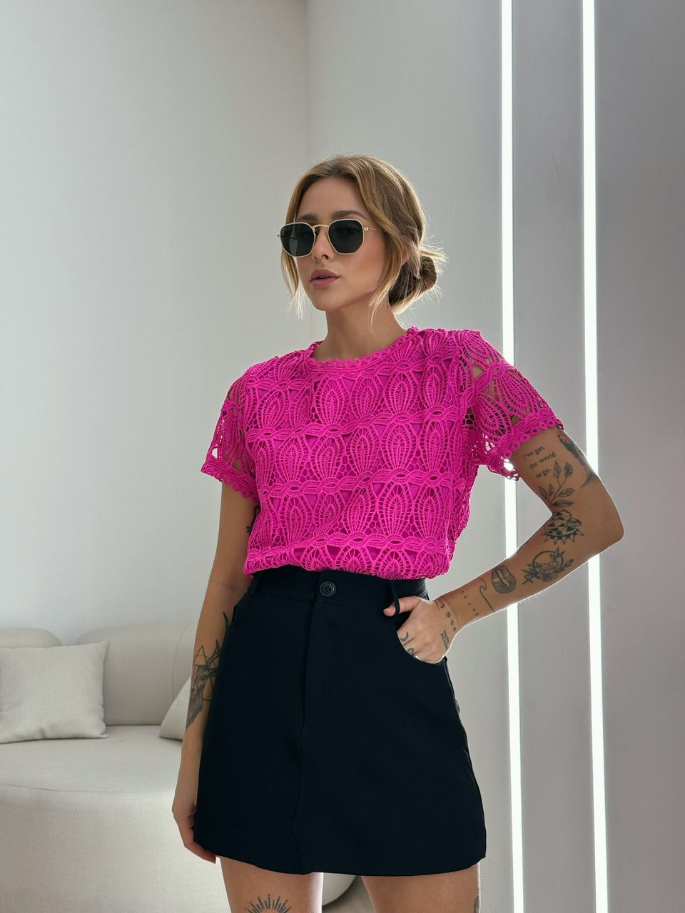 BLUSA CLARA GUIPIR PINK
