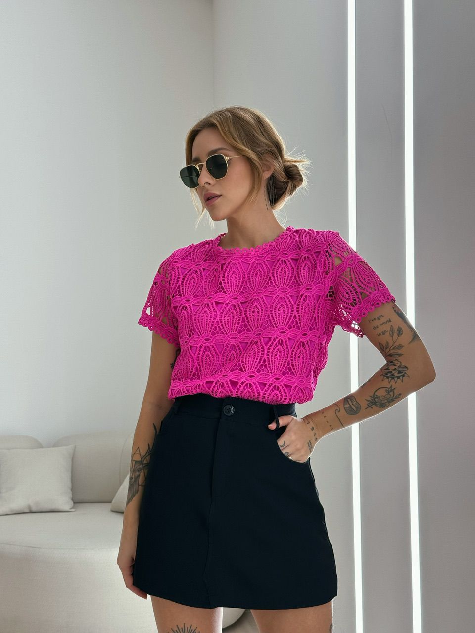 BLUSA CLARA GUIPIR PINK